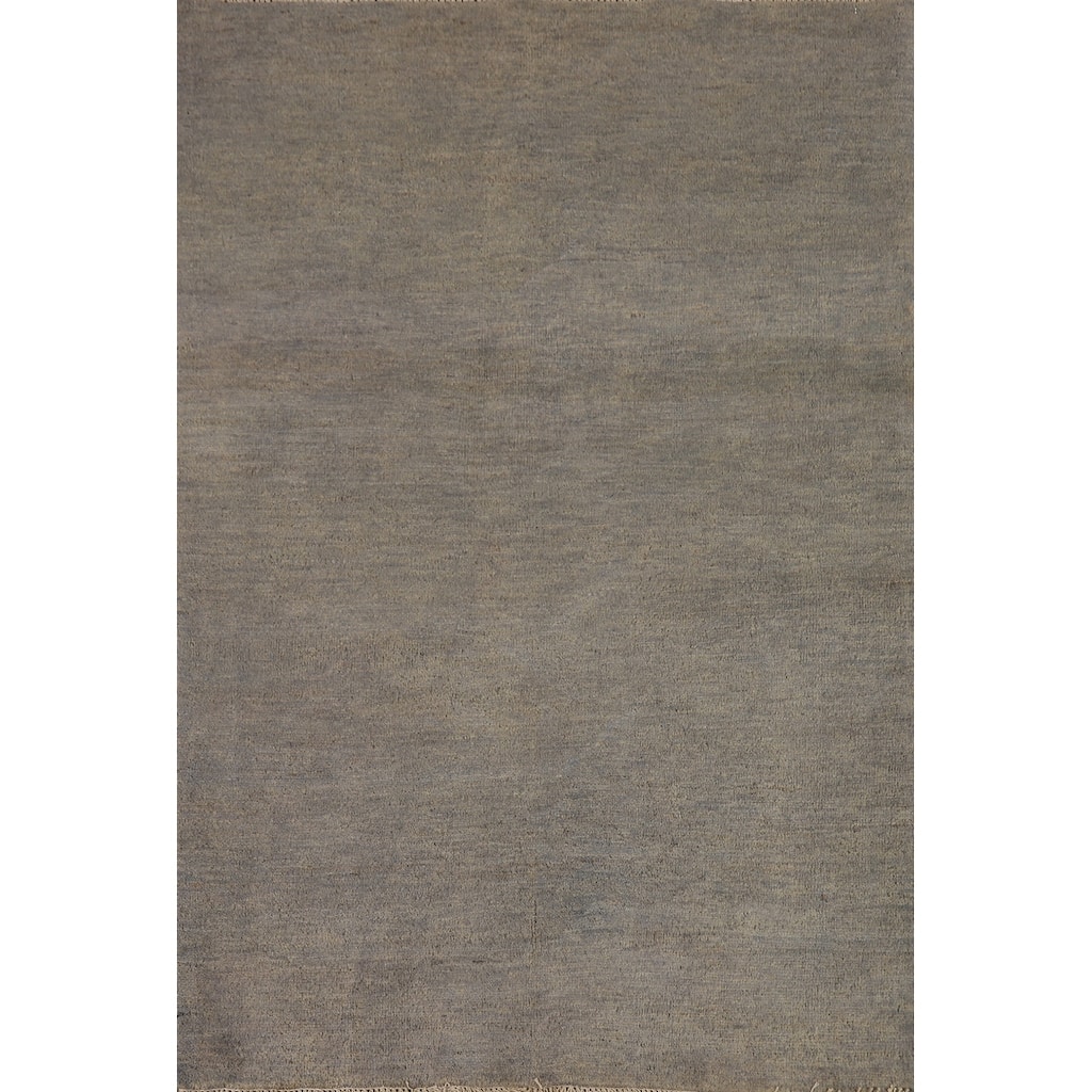 Hand Knotted Oriental 100% Wool Carpet Modern Modern Multi-Colored Gabbeh Area Rug - 4' 11'' X 3' 4''