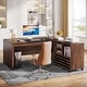 preview thumbnail 6 of 19, 62.2" Executive Desk with Mobile File Cabinet, L-Shaped Office Desk for Home Office