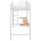preview thumbnail 59 of 64, Gaming Loft Bed with RGB LED Light & USB Charge Station, Metal Loft Bed Frame w/Built-in Desk & Full-Length Guardrails