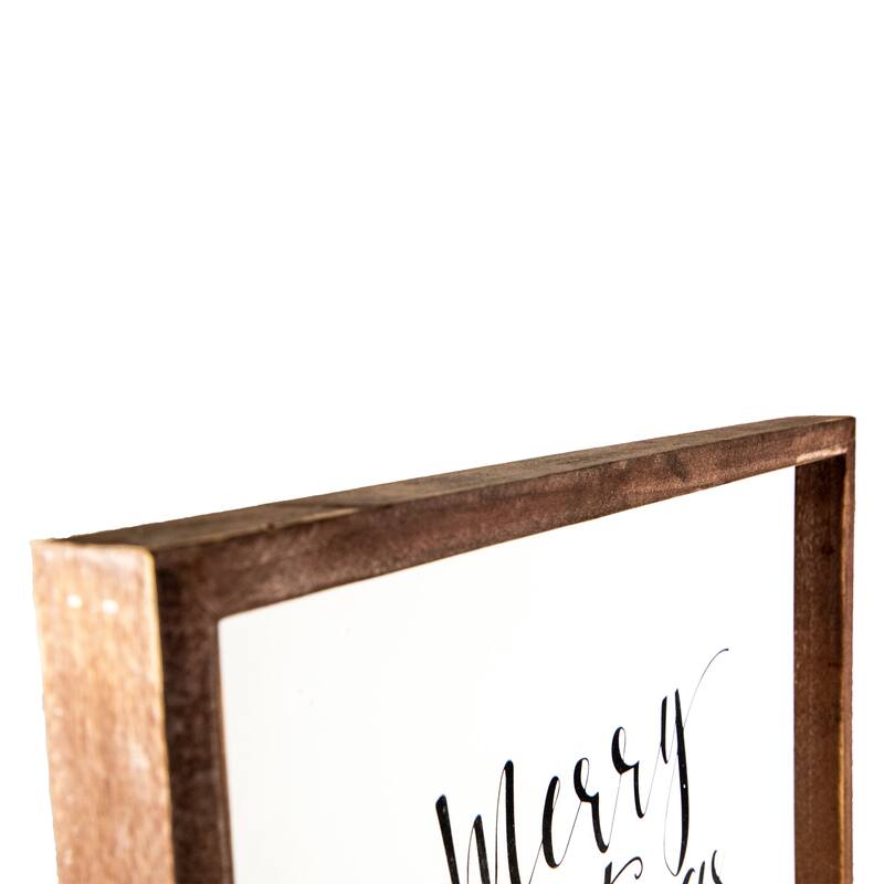 19.5" Merry Christmas with Holiday Trees Wall Sign