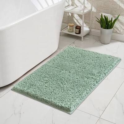 Sage Green Bathroom Rug 59" x 24", Bath mats for Bathroom Non Slip, Ultra Soft Bath Rugs for Bathroom Washable