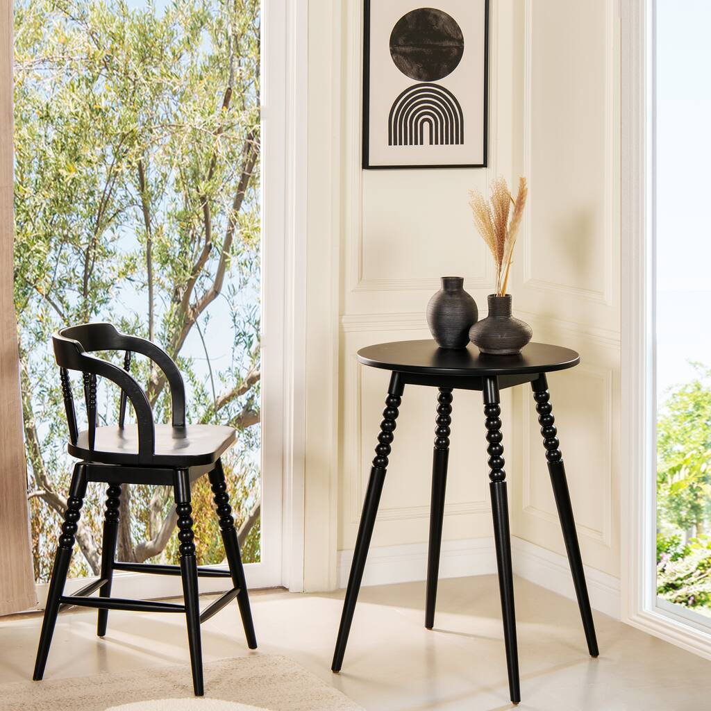 Breda Bubble Spindle Counter-Height Round Bistro Dining Table