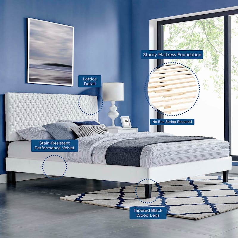 Garcelle Performance Velvet King Platform Bed
