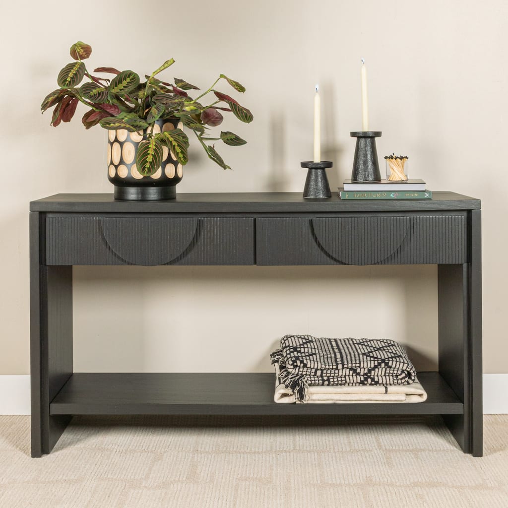 Leander Console Table with Storage Drawers