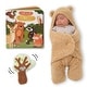 preview thumbnail 1 of 4, 3-Piece Gift Set for Infants 0-12 Months, Includes Storybook, Cute Bear Swaddle Blanket and Plush Baby Rattle