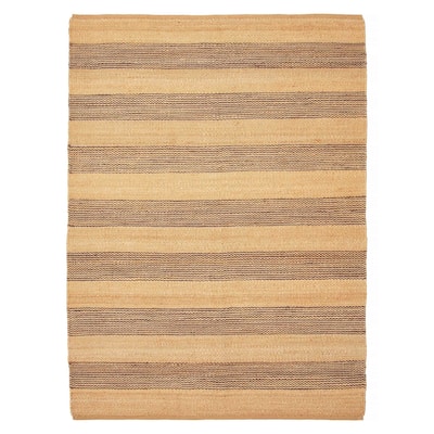 ECARPETGALLERY Flat-Weave Palas Denizli Brown Jute Kilim - 5'7 x 7'9