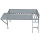 preview thumbnail 26 of 26, Twin/Full Size Gaming Loft Bed with Bulit-in Desk and LED Light, Wooden Low Kids Loft Bedframe with Ladder