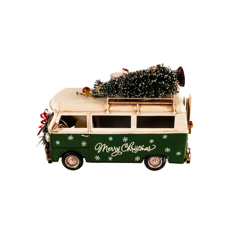 Handmade 1960s Volkswagen Bus Christmas Model
