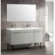 preview thumbnail 20 of 45, Swiss Madison Annecy 60" Double, Two Doors, One Drawer, Bathroom Vanity Brushed - Brushed Grey