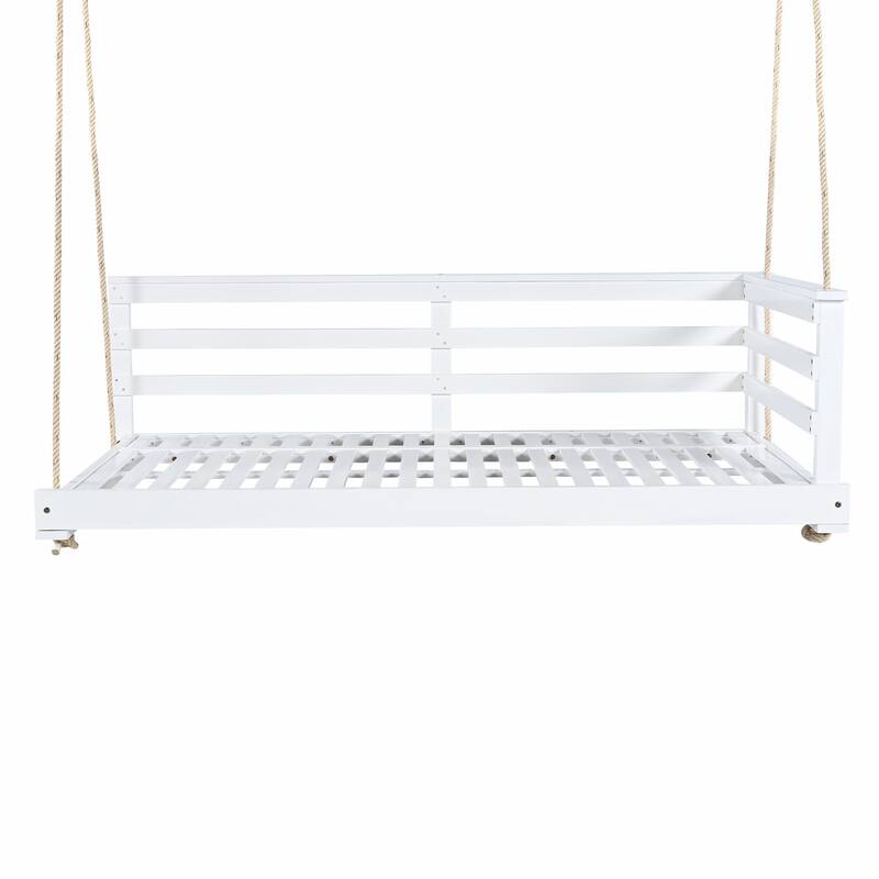 Country Patio Wooden Twin Size Swing Daybed Porch Swing Frame