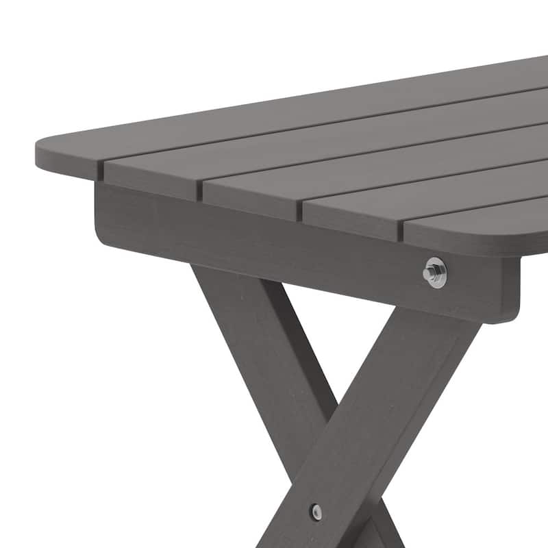 Commercial Grade All-Weather Portable Folding Adirondack Side Table