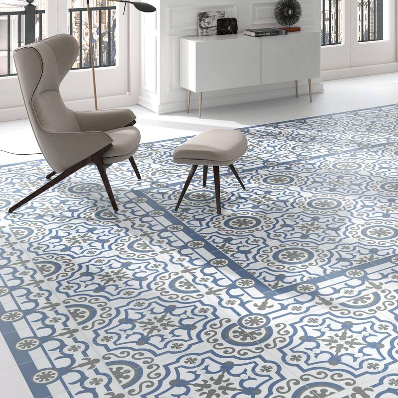 Merola Tile Hidraulico Ducados 9-3/4" x 9-3/4" Porcelain Floor and Wall Tile