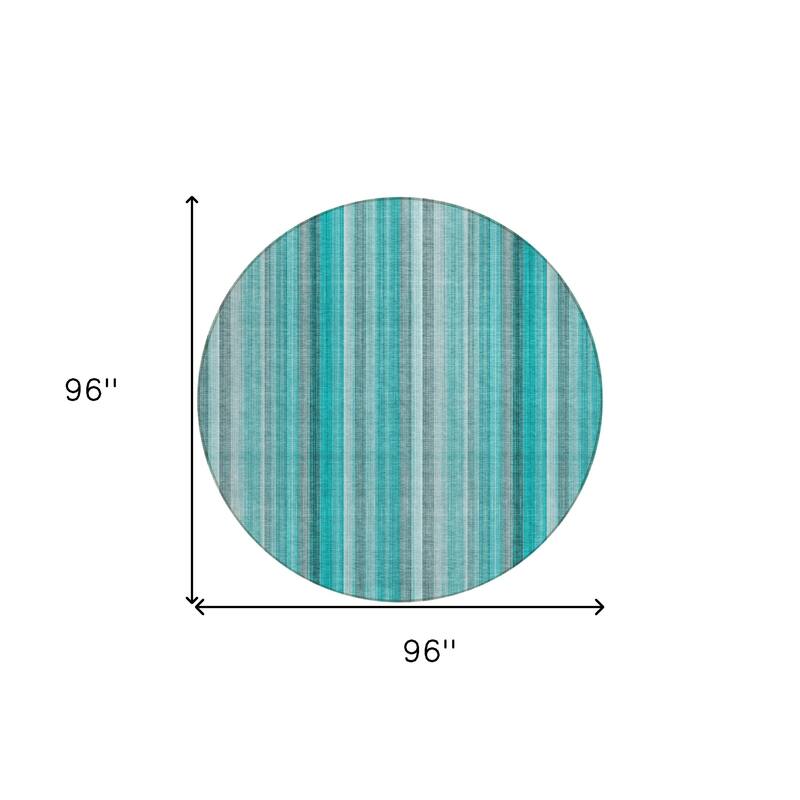 Alrifi Stripe Weather Resistant Blended Style Outdoor Rug