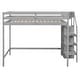 preview thumbnail 11 of 30, Full Size Loft Bed with Built-in Storage Wardrobe and Staircase