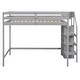 preview thumbnail 10 of 18, Solid Wood Loft Bed Frame with Built in Storage Wardrobe,Full Size