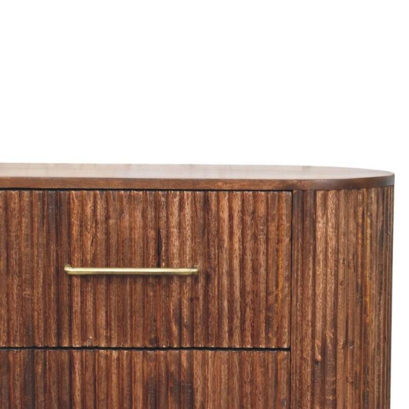 Artisan Furniture Solid Wood Ridge front Chest – Roasted Almond With 6-Drawers