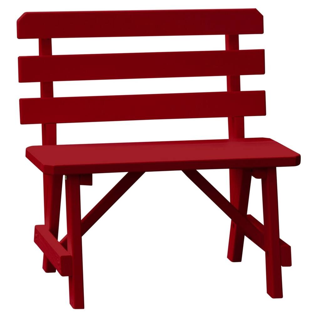 Pine 3' Traditional Backed Bench