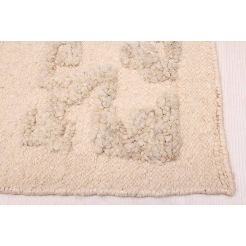 ECARPETGALLERY Hand-knotted Looma Cream Wool Rug - 8'3 x 9'8