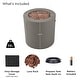 preview thumbnail 3 of 9, Aegean 24" Round Propane Fire Table in Mist Gray by Real Flame