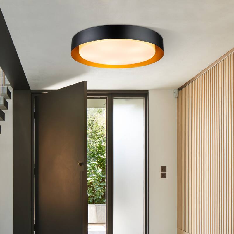 Modern Minimalist Round Drum Flush Mount Ceiling Lights