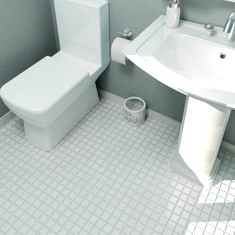 Merola Tile Hudson Tangier Matte White 12-3/8" x 12-3/8" Porcelain Floor and Wall Tile