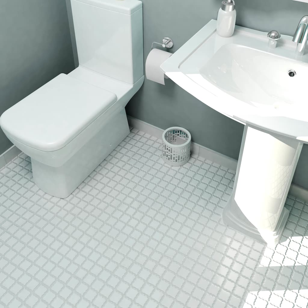Merola Tile Hudson Tangier Matte White 12-3/8" x 12-3/8" Porcelain Floor and Wall Tile