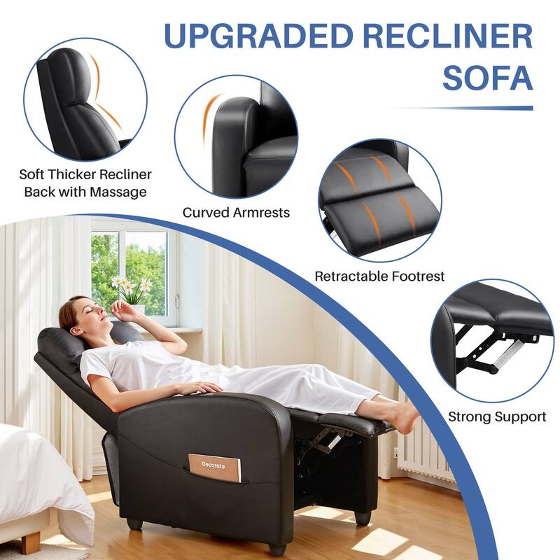 Recliner Massage Small Home Theater Seating Adjustable Recliner Chair for Living Room & Aldult
