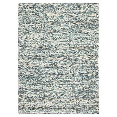 ECARPETGALLERY Braid weave Sienna Teal Wool Rug - 4'10 x 6'9