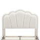 preview thumbnail 38 of 53, Twin/Full Size Upholstered Bed Frame, Flower-Shape Headboard with LED Light Strip, Sherpa Fabric Platform Bed