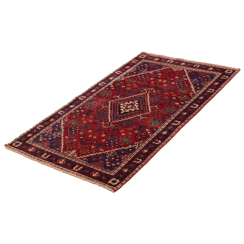 ECARPETGALLERY Hand-knotted Anadol Red Wool Rug - 4'2 x 6'7