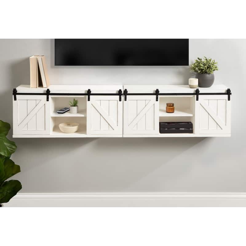 Kate and Laurel Cates Decorative Wall Cabinet - 30x10x14