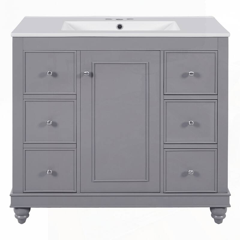 Bathroom Vanity with Ceramic Sink Combo