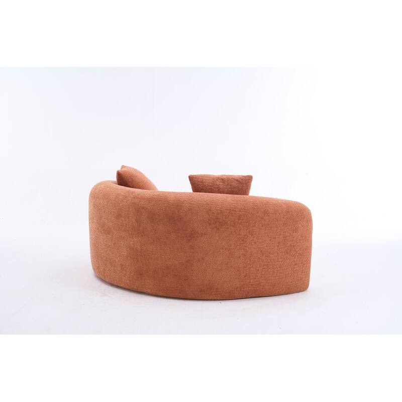 Single S-Curved Chenille Sofa Chair, No Assembly