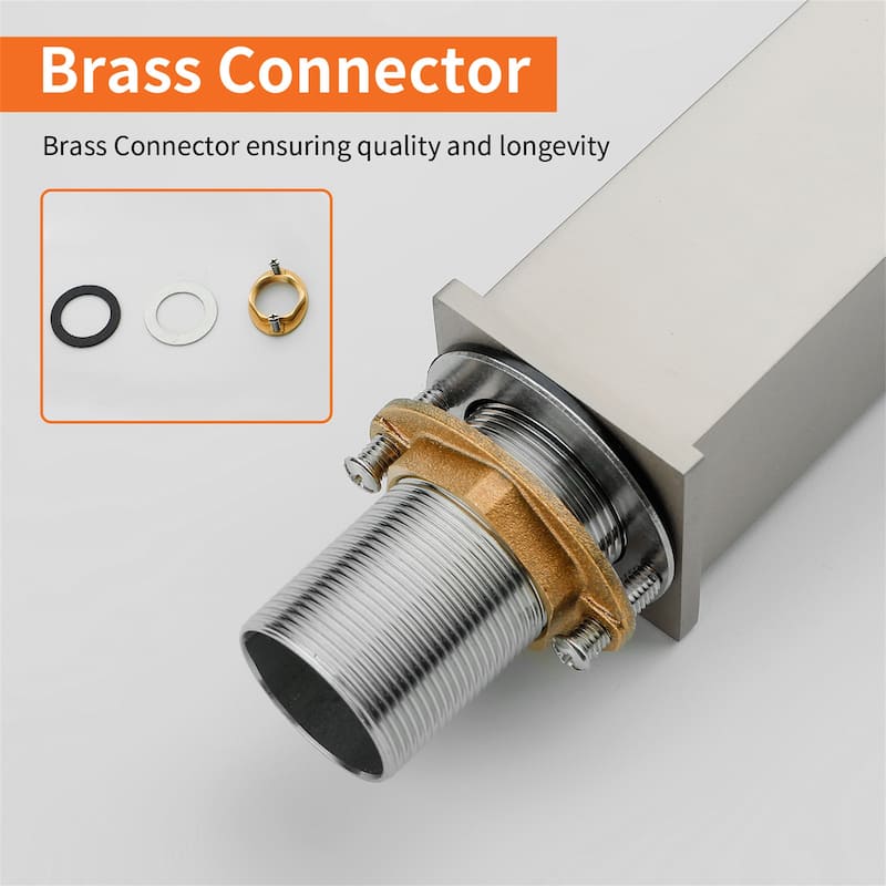 Single Handle Bathroom Vessel Sink Faucet with Pop-up Drain 304 Stainless Steel 1 Hole High Tall Bathroom Basin Vanity Faucets