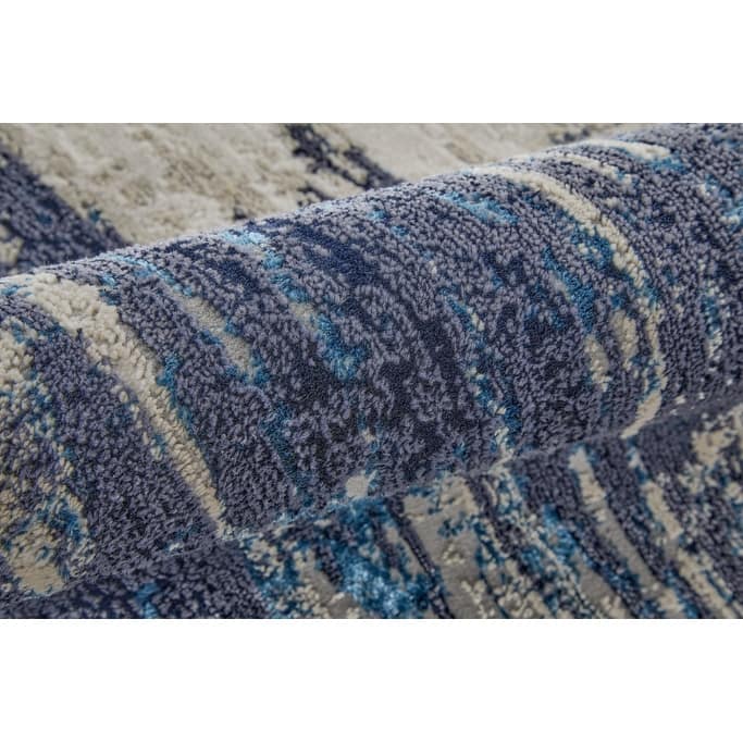 Xiho Power Loomed Distressed Abstract Modern Non Skid Area Rug By HomeRoots - 8' x 10'