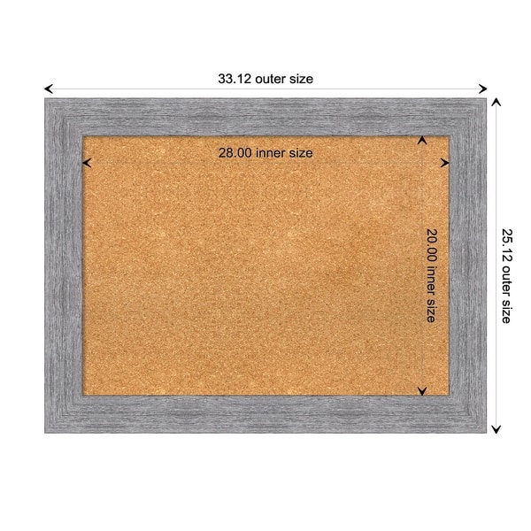 dimension image slide 1 of 10, Bark Rustic Framed Cork Bulletin Memo Board