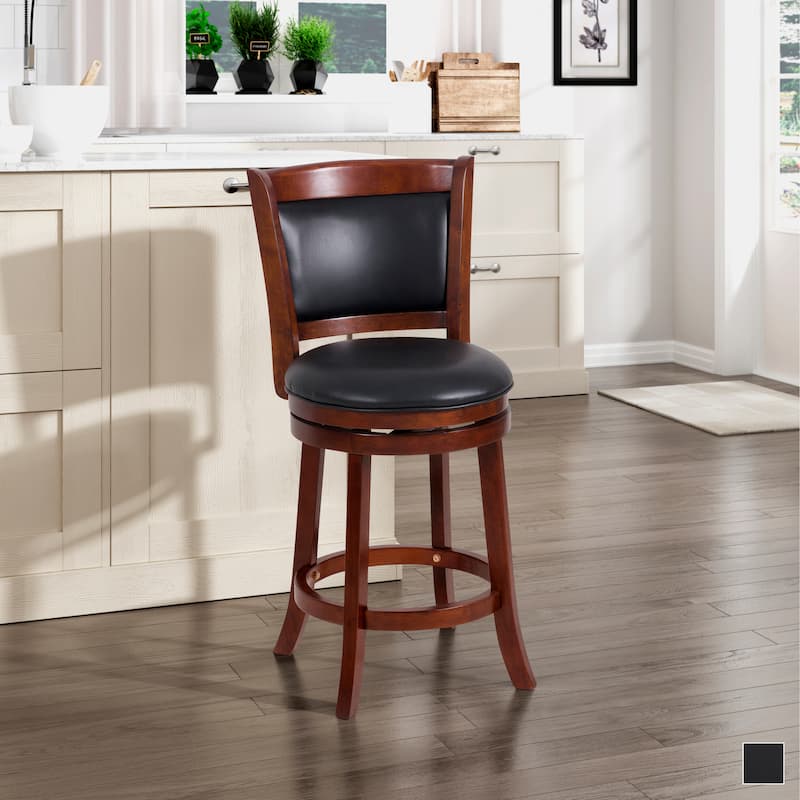 Aris Solid Back Swivel Barstool