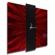 preview thumbnail 7 of 5, Statements2000 Metal Wall Clock Art Modern Red Black Decor Accent by Jon Allen - Lavish Mechanism - 24" x 24"