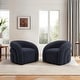 preview thumbnail 6 of 45, Upholstered Swivel Barrel Accent Chair Set of 2 Navy