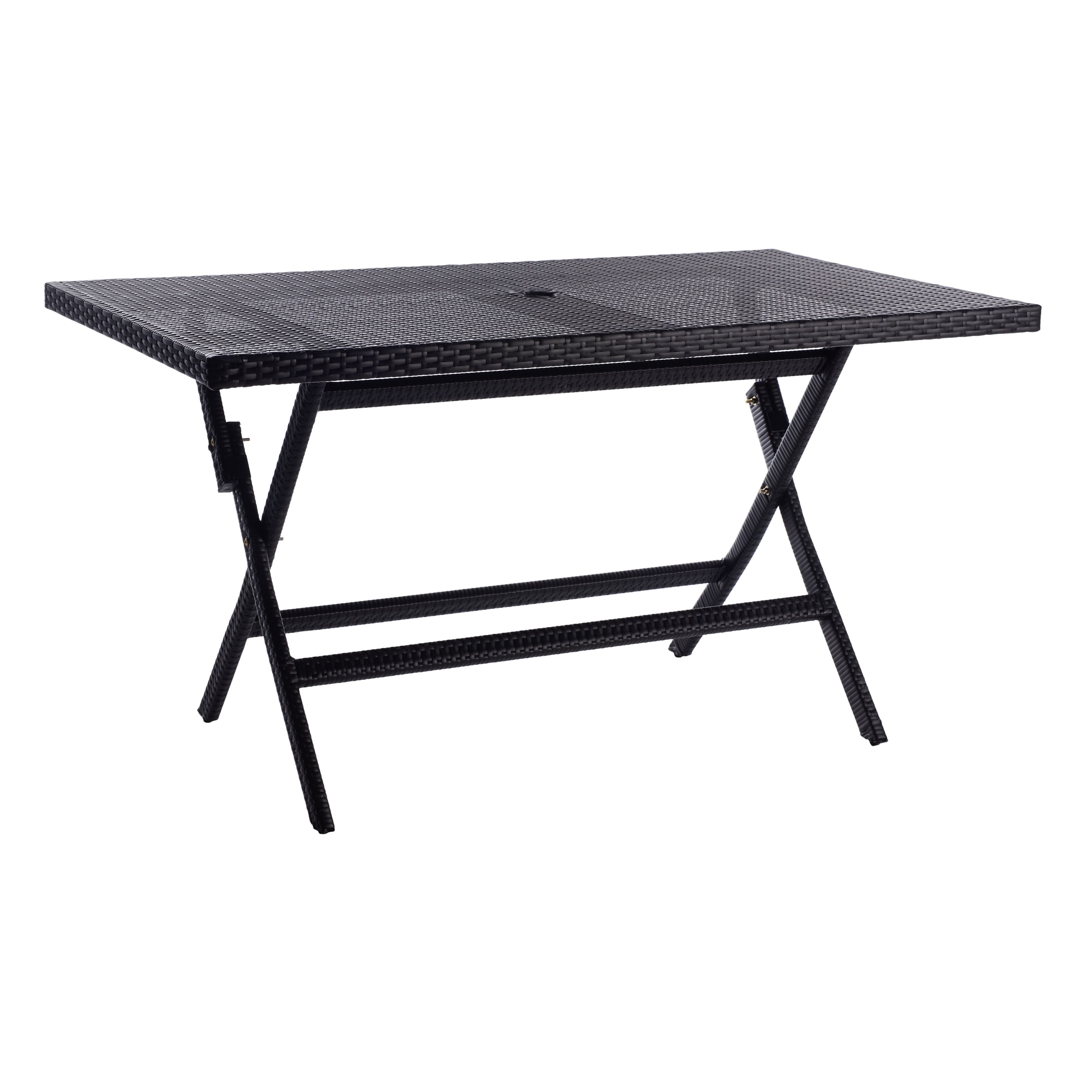 Folding table hotsell with umbrella hole