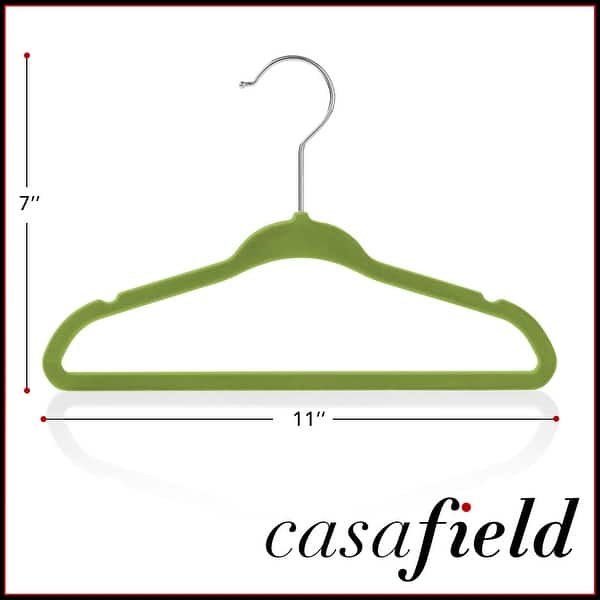 dimension image slide 1 of 9, 50 Velvet 11" Baby Hangers by Casafield