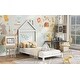 preview thumbnail 11 of 41, Twin Size Full Size House Bed with Trundle and Roof for Children
