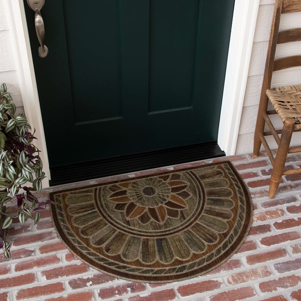 slide 2 of 6, Copper Grove Akhtala Decorative Semi-circular Entry Mat - 24" x 36"