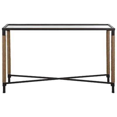 Braddock Coastal Console Table - 52" - Black and Brown