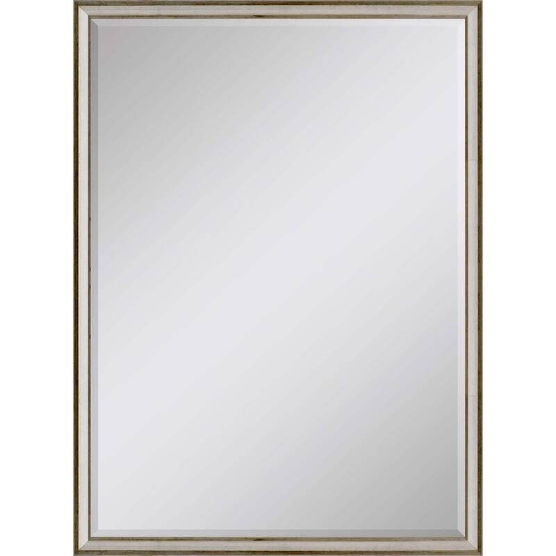 HomeRoots 38" Silver Wood Accent Mirror - 26.00 in. x 38.00 in. x 2.00 in.