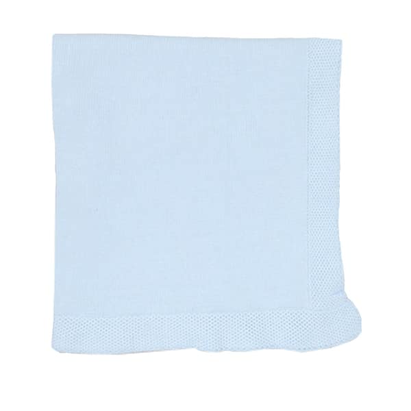slide 2 of 5, Knit Blanket with Border Blue