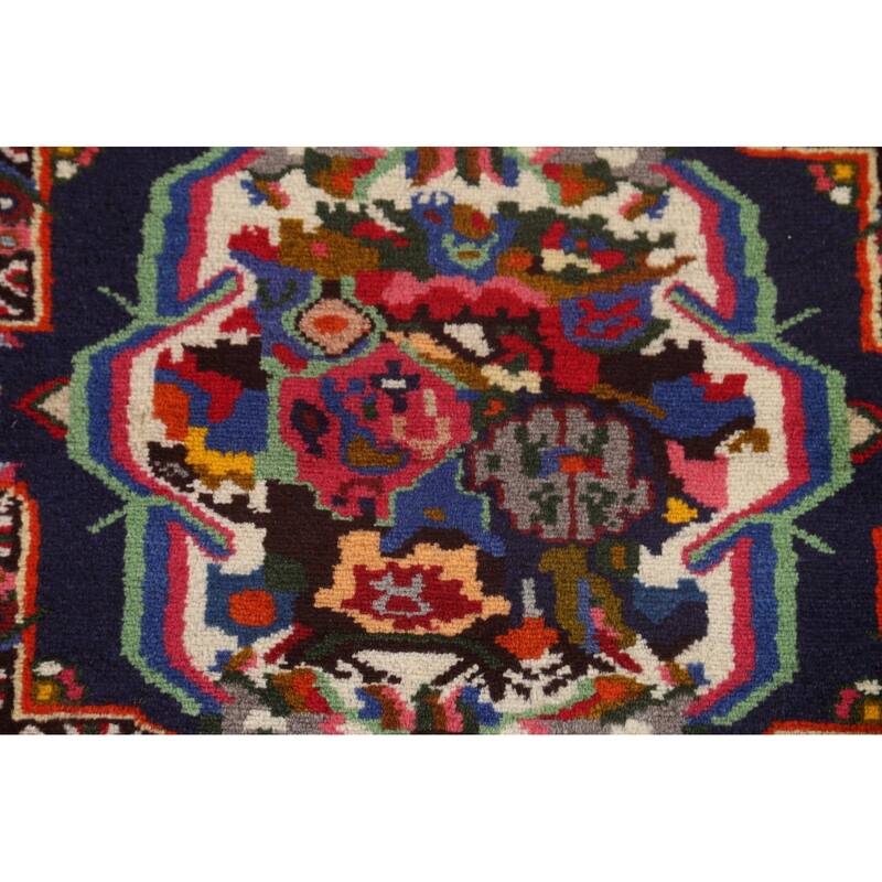 Hand Knotted Oriental 100% Wool Carpet Traditional Medallion Red Bakhtiari Area Rug - 4' 10'' X 3' 8''