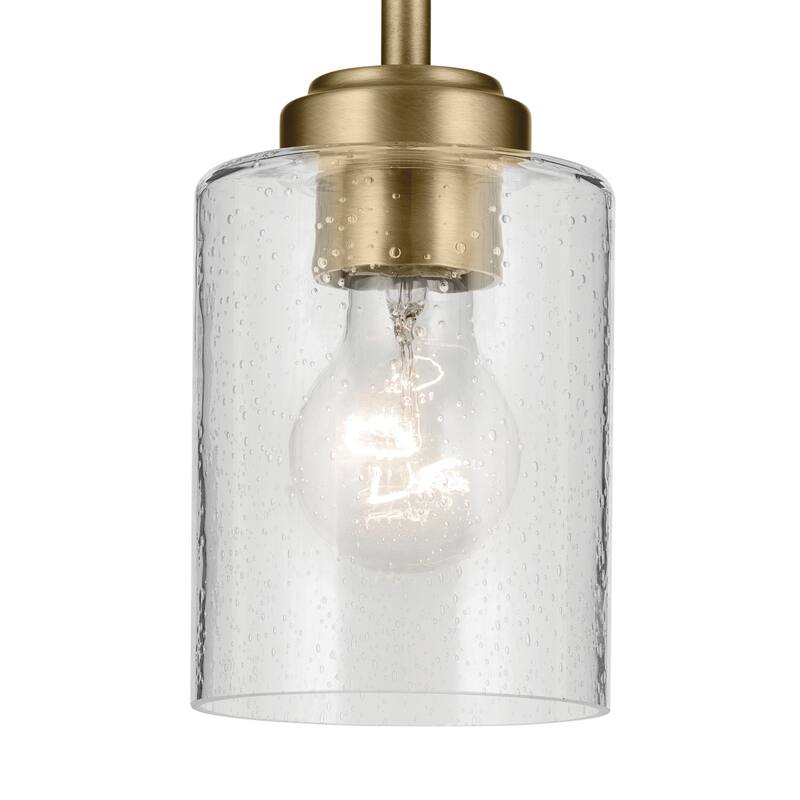 Kichler Lighting Winslow 1-Light Natural Brass Mini Pendant Light - 7.25