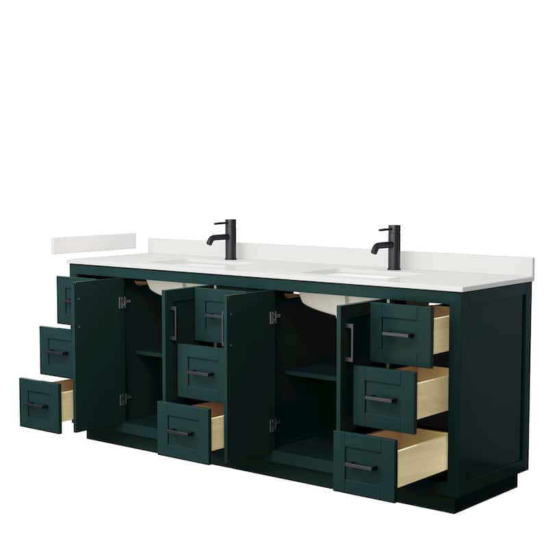 Miranda 84-inch Double Vanity, Quartz Top