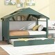 preview thumbnail 48 of 89, Skylight House Kids Bed Frame with Trundle Bed